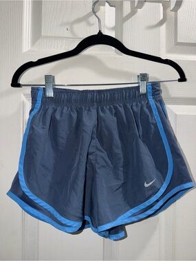 Nike Navy and Light Blue Women's Running Shorts